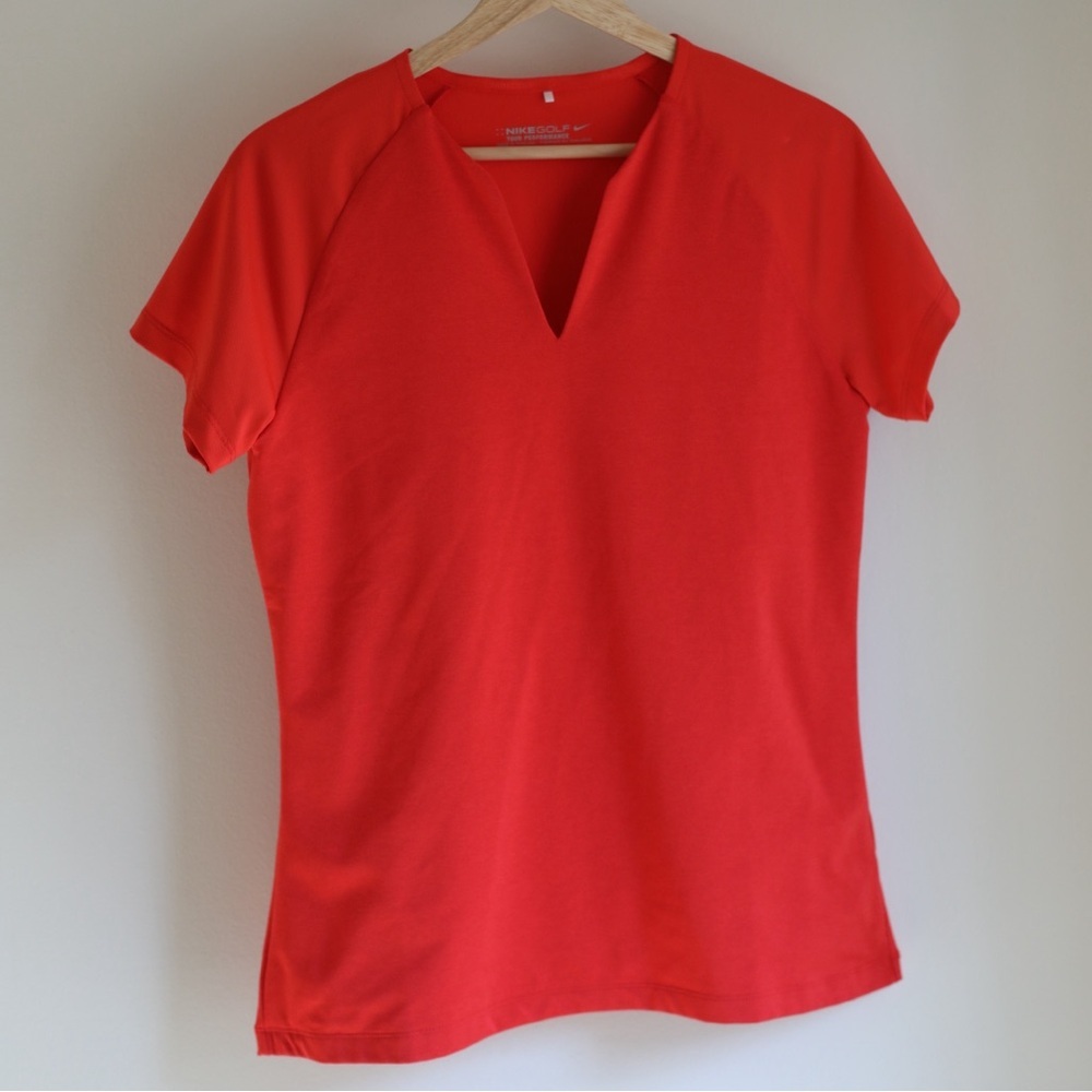 Nike Women's Vivid‎ Red Short Sleeve Top - Picture 2 of 5